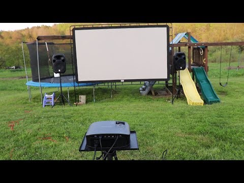 Our Outdoor Movie Setup