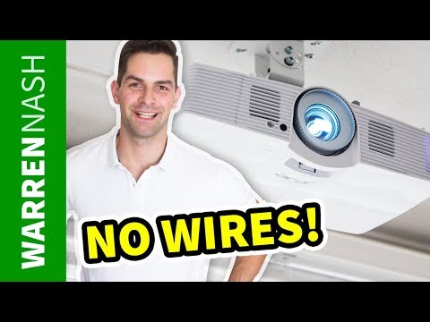 How to install a Projector on the Ceiling - With mount &amp; hidden wires - Easy DIY by Warren Nash