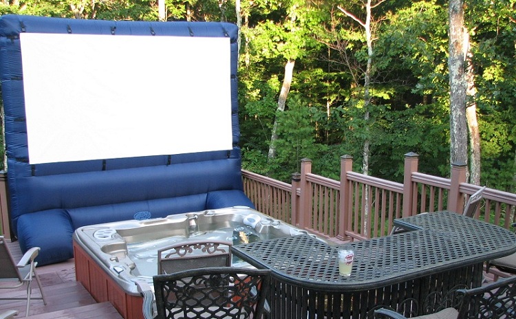 projector screen backyard