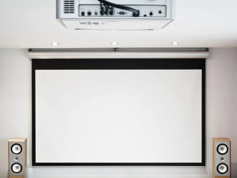 mounted projector screen
